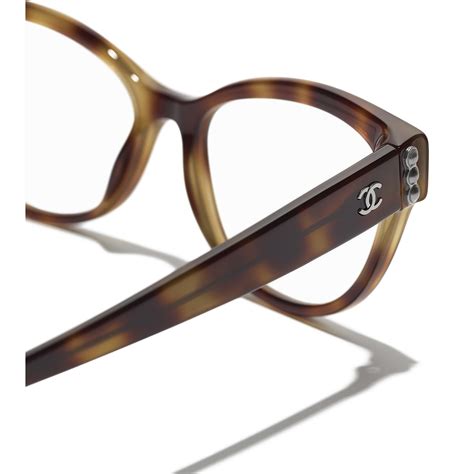 chanel 3440h|Butterfly Eyeglasses Acetate & Glass Pearls Tortoise.